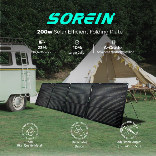 Sorein 200W Portable IP67 Monocrystalline silicon Solar Panel Sorein